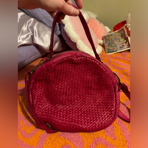 genuine italian leather round crossbody - Picture 6 of 6